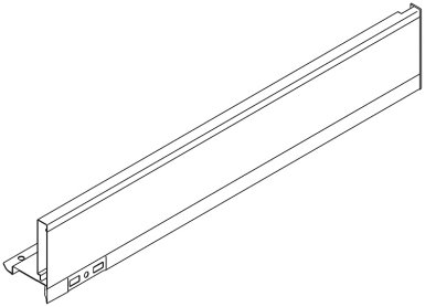 LEGRABOX царга, высота M (90,5 мм), НД=450 мм, правая, терра-черный