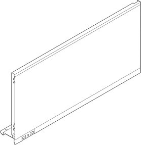Царга LEGRABOX pure, высота F (241,0 мм), НД=270 мм, правая, гавана коричневый