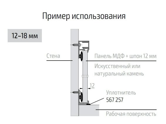 Верхний профиль для панели 12-18 мм (5 метров)