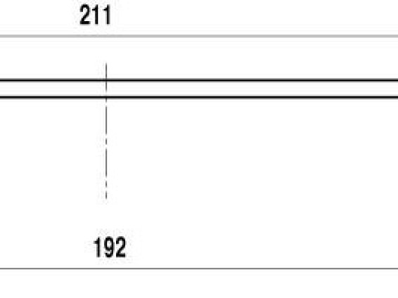 FS043 Мебельная ручка-скоба, 192 мм, хром матовый