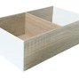 AMBIA-LINE рама для LEGRABOX ящик с высоким фасадом, внутренние разделители из дерева, от НД=400 мм, ширина=218 мм, дуб "Бардолино"/белый шелк
