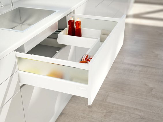 Ящик под мойку TANDEMBOX antaro (224х500) с TIP-ON BLUMOTION, крепление inserta, бел., вес ящика до 20 кг